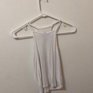 white high neck crop top